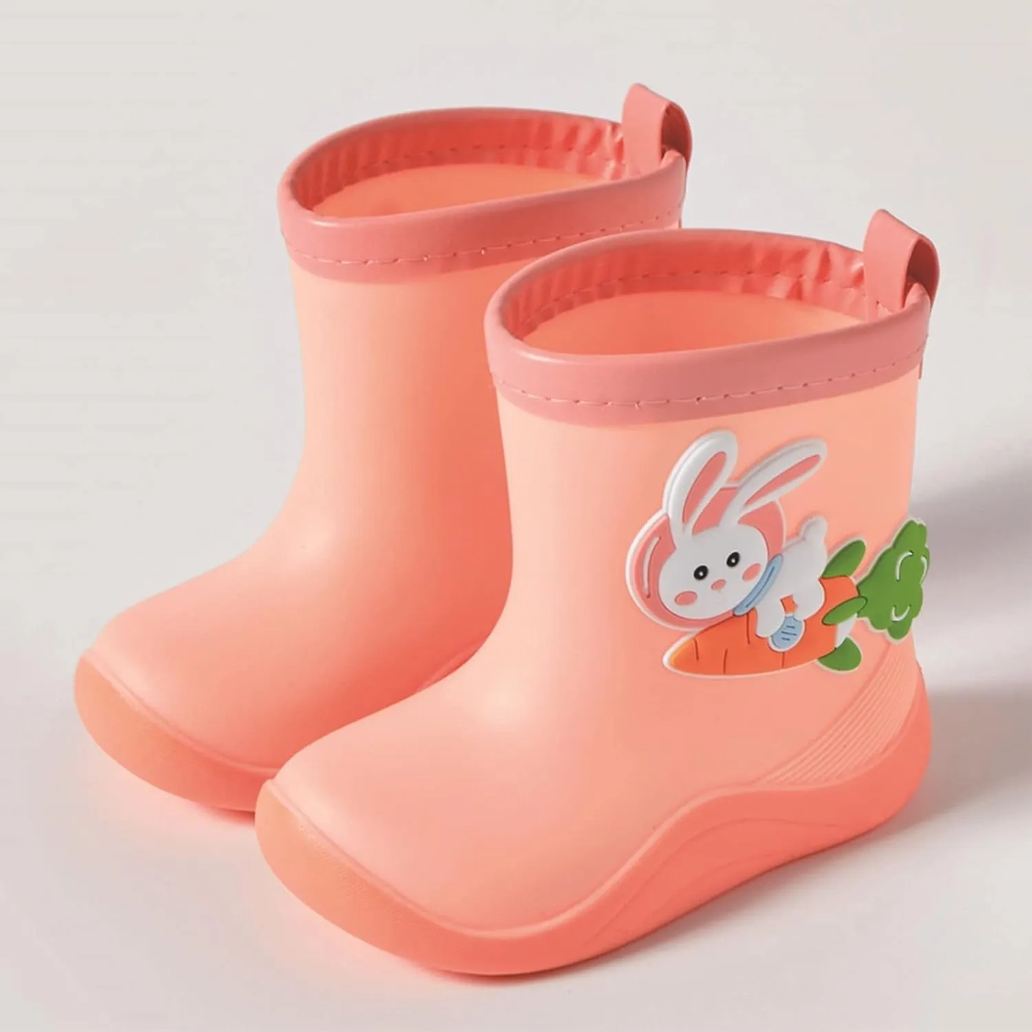 1 to 10 Years Kids Water Proof Rain Shoe Cute Rabbit Cartoon Character Rain Shoes Children's Boys Girls Water
