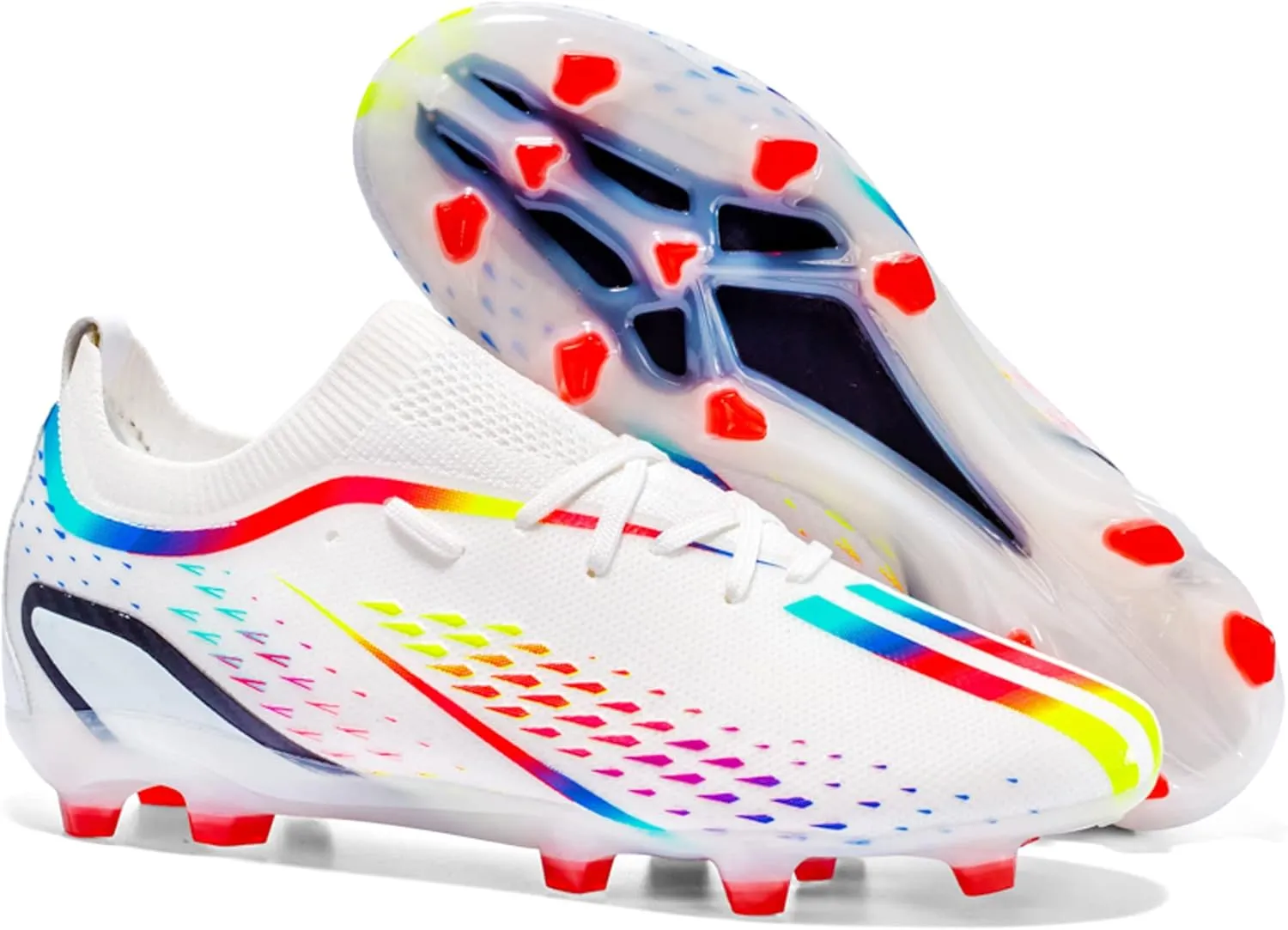 Asifn Men's Football Boys' Five Person Outdoor Indoor Spiked Track and Field Softball and Rugby Shoes