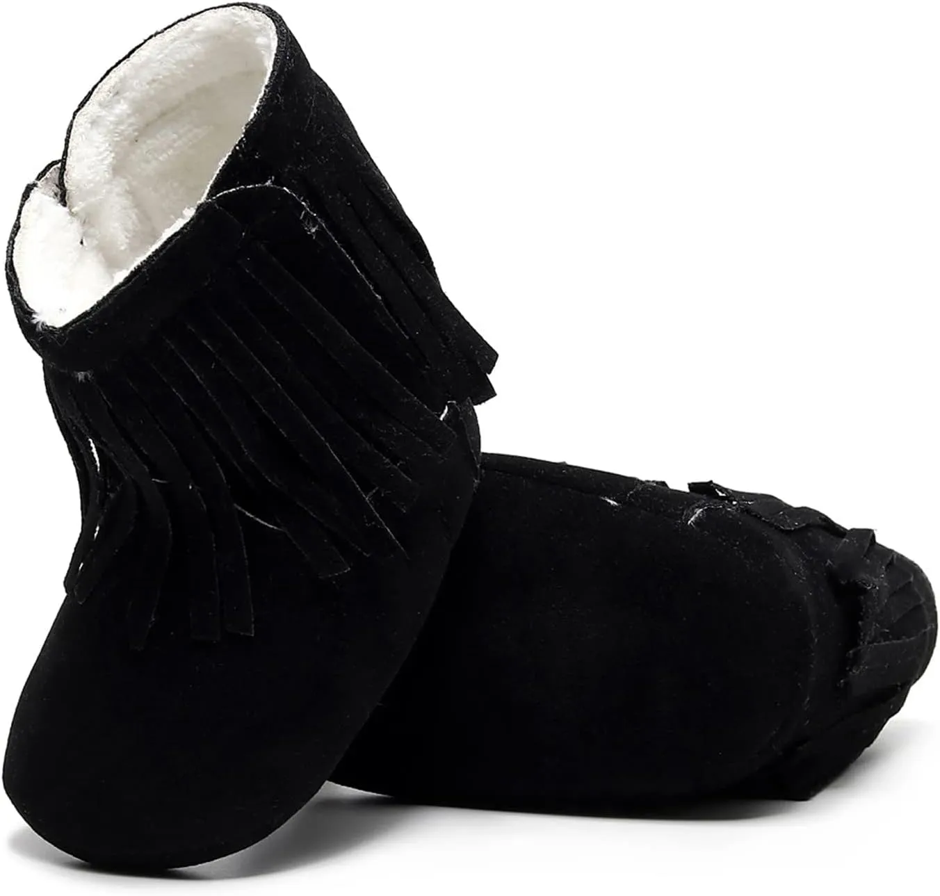 Baby Girls Cowboy Tassel Boots Side Zipper Infant Western Boots Soft Non-Slip Toddler Snow Boots Winter Boots Shoes