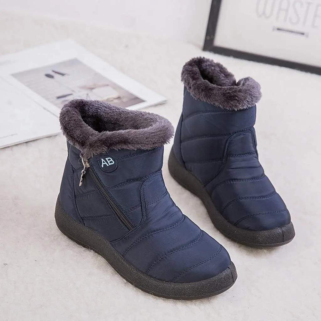 Black Winter Boots for Women Short Non Slip Winter Boots for Women Waterproof Snow Boots Winter Waterproof Slip Resistant Waterproof Work Boots for Women Winter Dress Boot for Women 2023