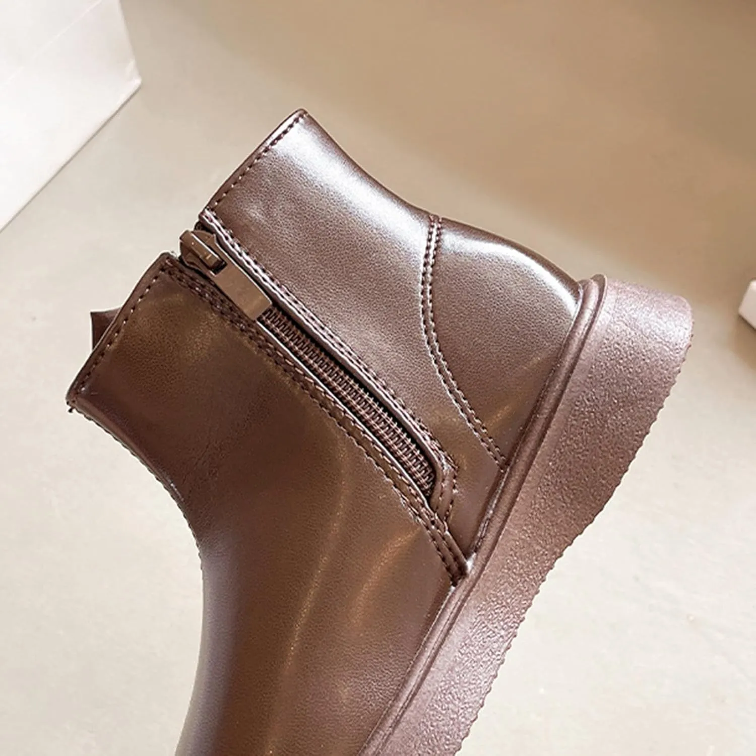 Bow Leather Booties For Girls Kids Outdoor aterproof Dress Dance Boots Shoes Toddler Flat Soft Non Slip Shoes Comfy