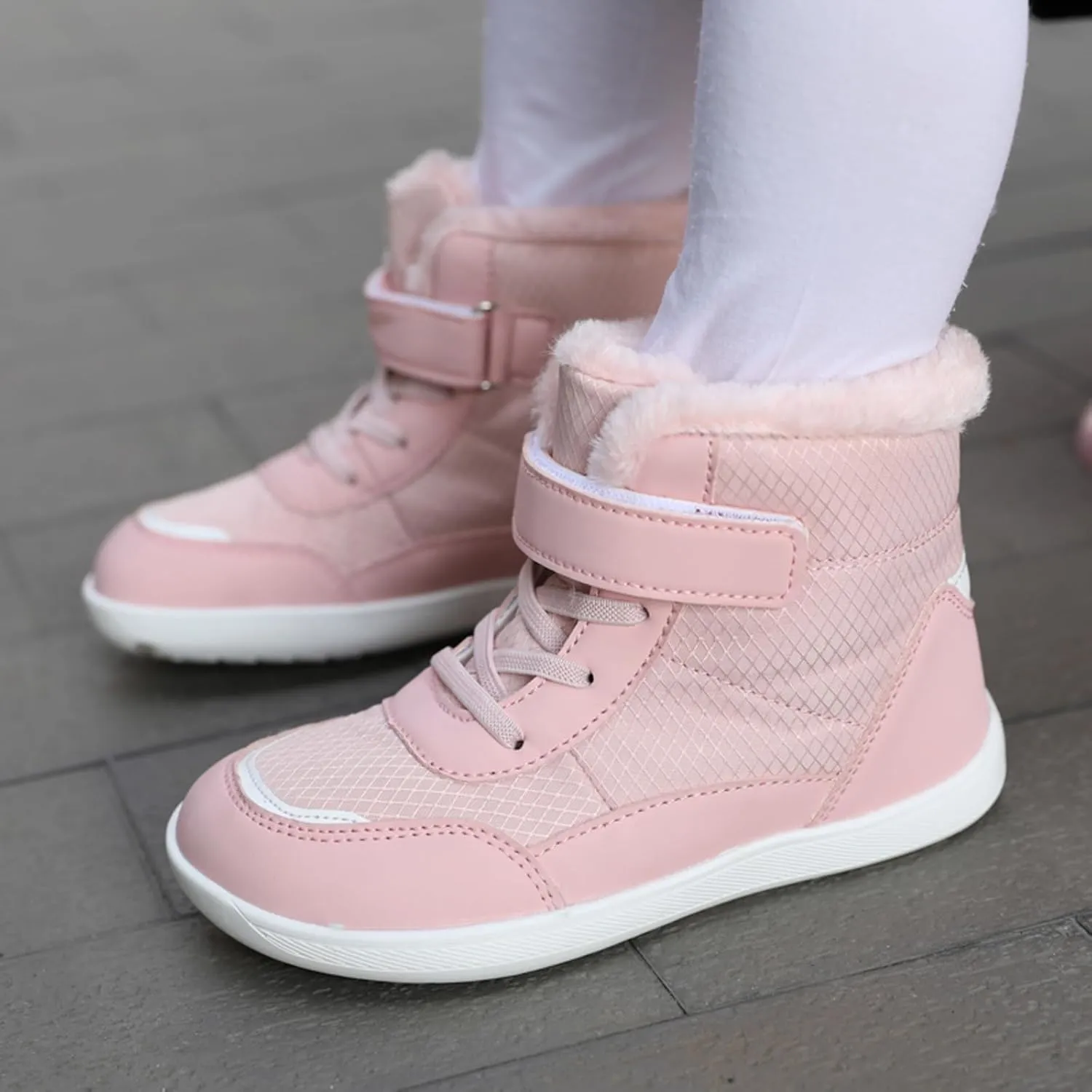 Boys Girls Barefoot Winter Boots With Wide Toe Box Slip Drop Sole Ankle Winter Snow Boots For Boys Size 5 Shoes
