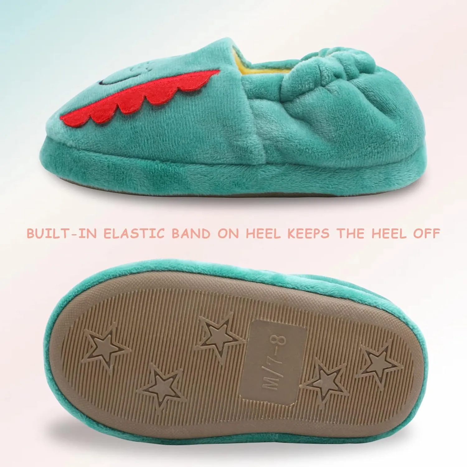 Boys Girls Plush Warm Cute Bunny House Slippers Fuzzy Indoor Bedroom Shoes Animal Soft Cozy Cute Cartoon Plush Anti-Slip Shoes for Toddler Kids