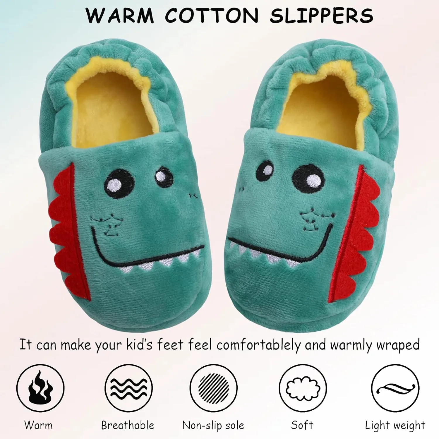 Boys Girls Plush Warm Cute Bunny House Slippers Fuzzy Indoor Bedroom Shoes Animal Soft Cozy Cute Cartoon Plush Anti-Slip Shoes for Toddler Kids