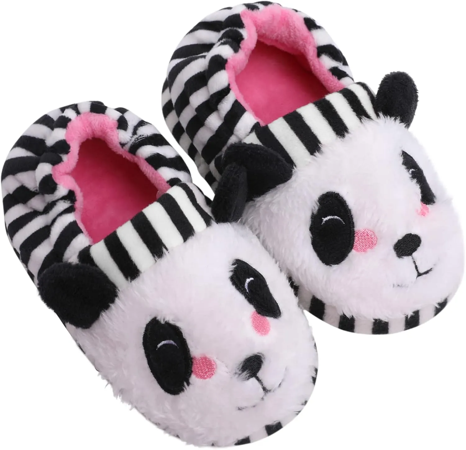 Boys Girls Plush Warm Cute Bunny House Slippers Fuzzy Indoor Bedroom Shoes Animal Soft Cozy Cute Cartoon Plush Anti-Slip Shoes for Toddler Kids