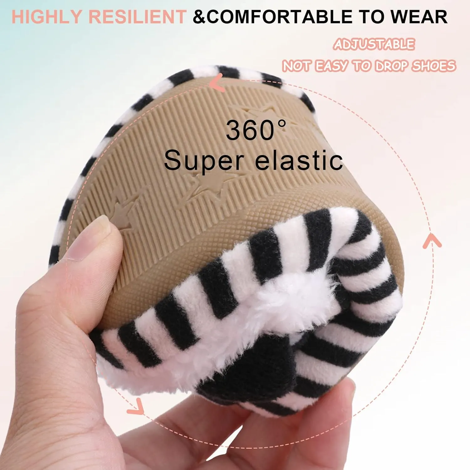 Boys Girls Plush Warm Cute Bunny House Slippers Fuzzy Indoor Bedroom Shoes Animal Soft Cozy Cute Cartoon Plush Anti-Slip Shoes for Toddler Kids