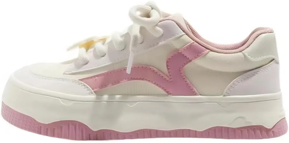 Canvas Chunky Sneakers for Women & Girls Cute Y2K Platform 3.5cm Walking Shoes for Travel & Gifts