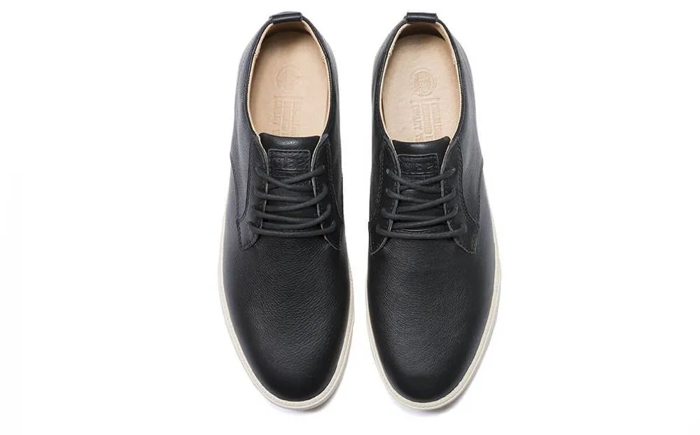 CLAE Ellington Sneaker In Black Milled Leather