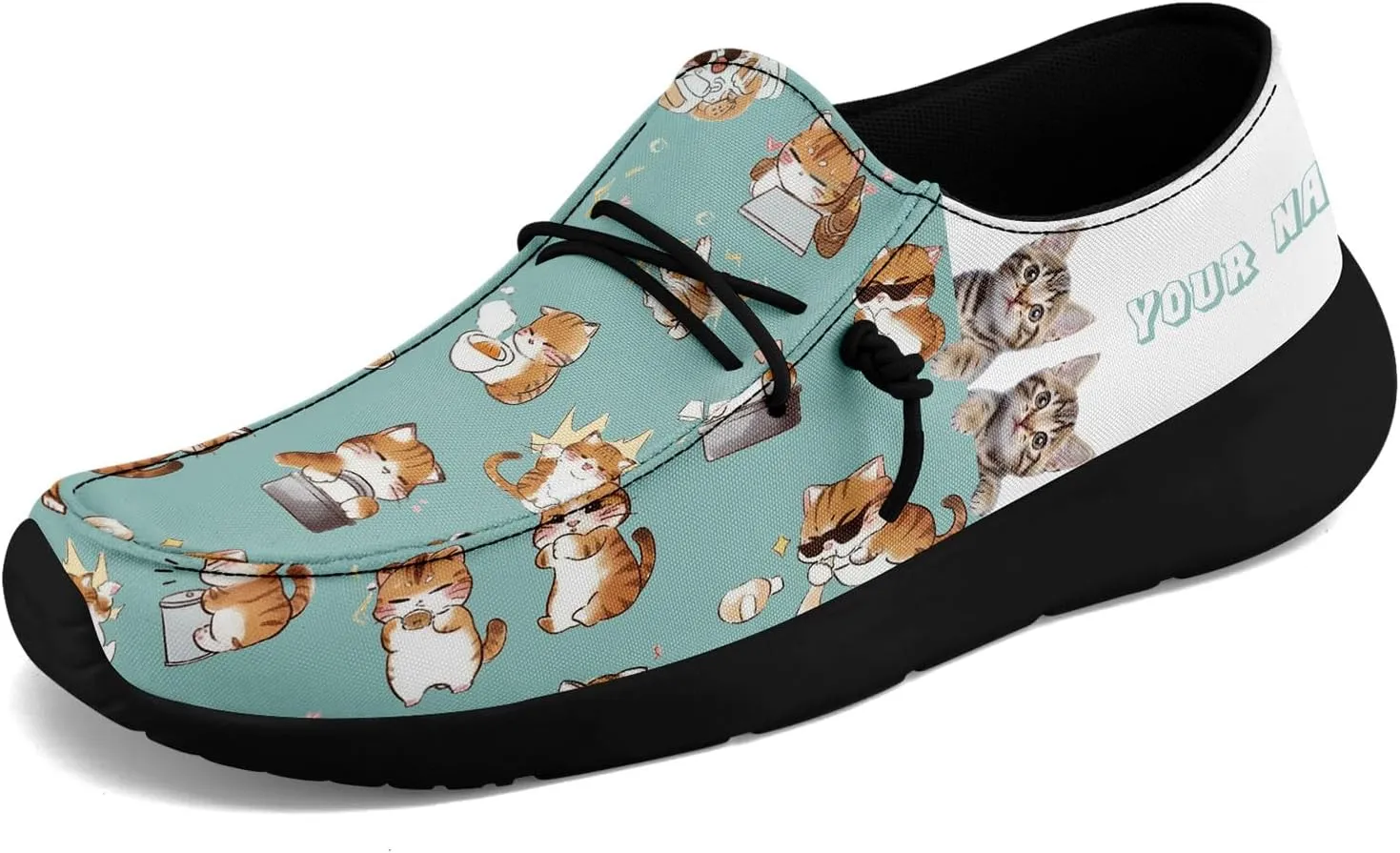 Custom Pet-Themed Canvas Loafers Shoes for Men Women Lightweight Slip-On Casual Shoes Personalized for Pet Lovers