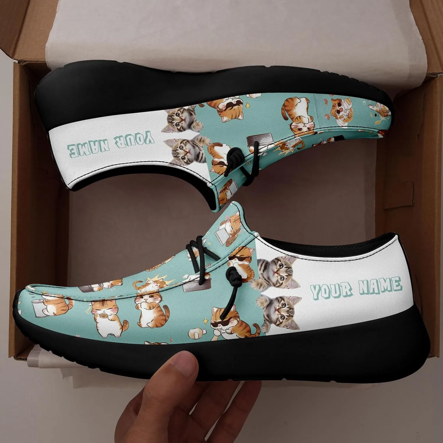 Custom Pet-Themed Canvas Loafers Shoes for Men Women Lightweight Slip-On Casual Shoes Personalized for Pet Lovers
