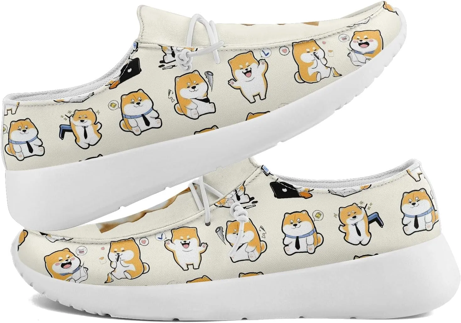 Custom Pet-Themed Canvas Loafers Shoes for Men Women Lightweight Slip-On Casual Shoes Personalized for Pet Lovers