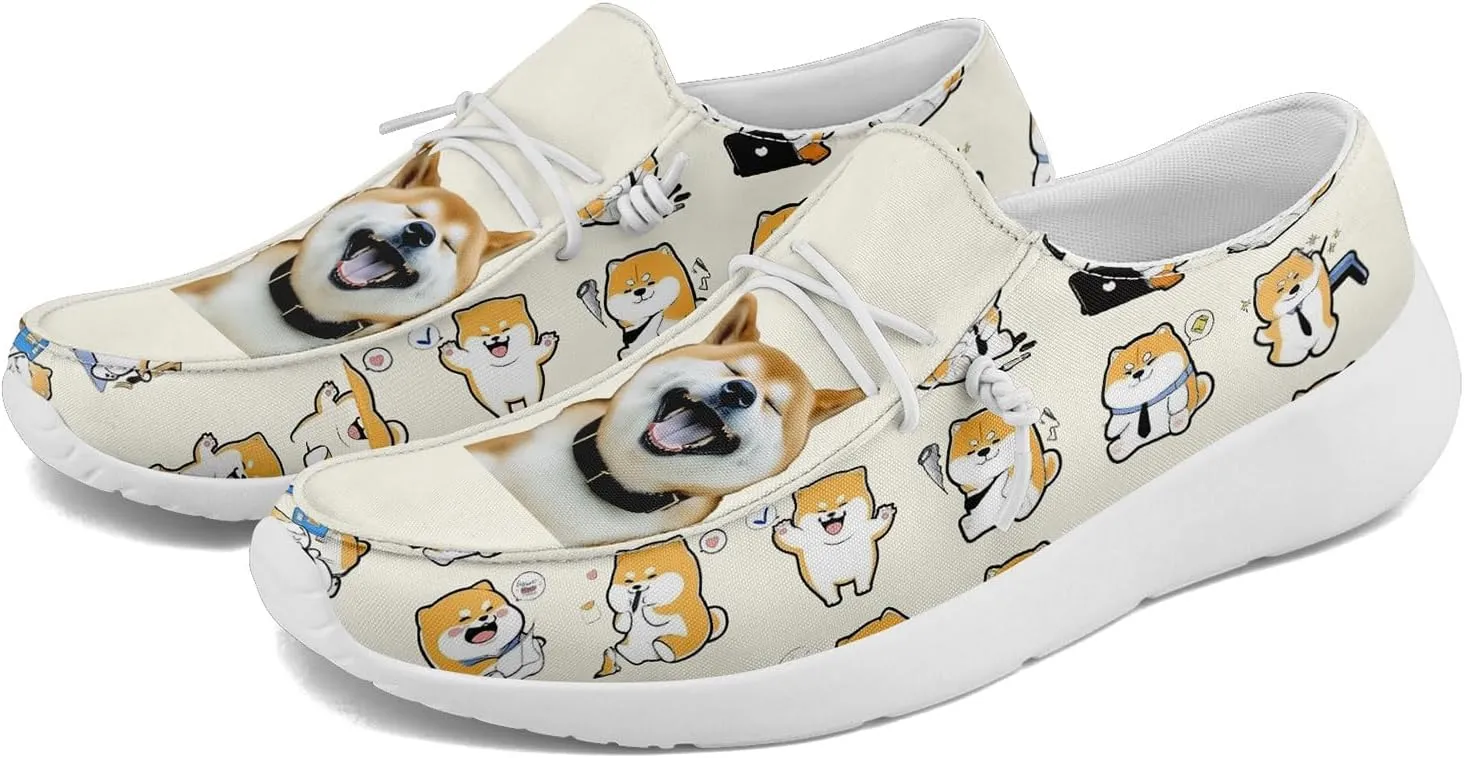 Custom Pet-Themed Canvas Loafers Shoes for Men Women Lightweight Slip-On Casual Shoes Personalized for Pet Lovers