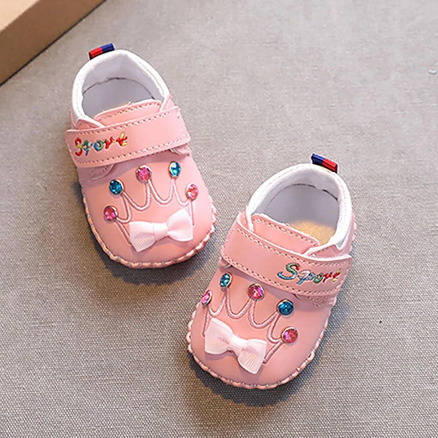 Cute artoon Prewalkers Shoes for Infant Baby Boys Girls Soft Sole Leather Non Slip Comfortable Sports Baby Water