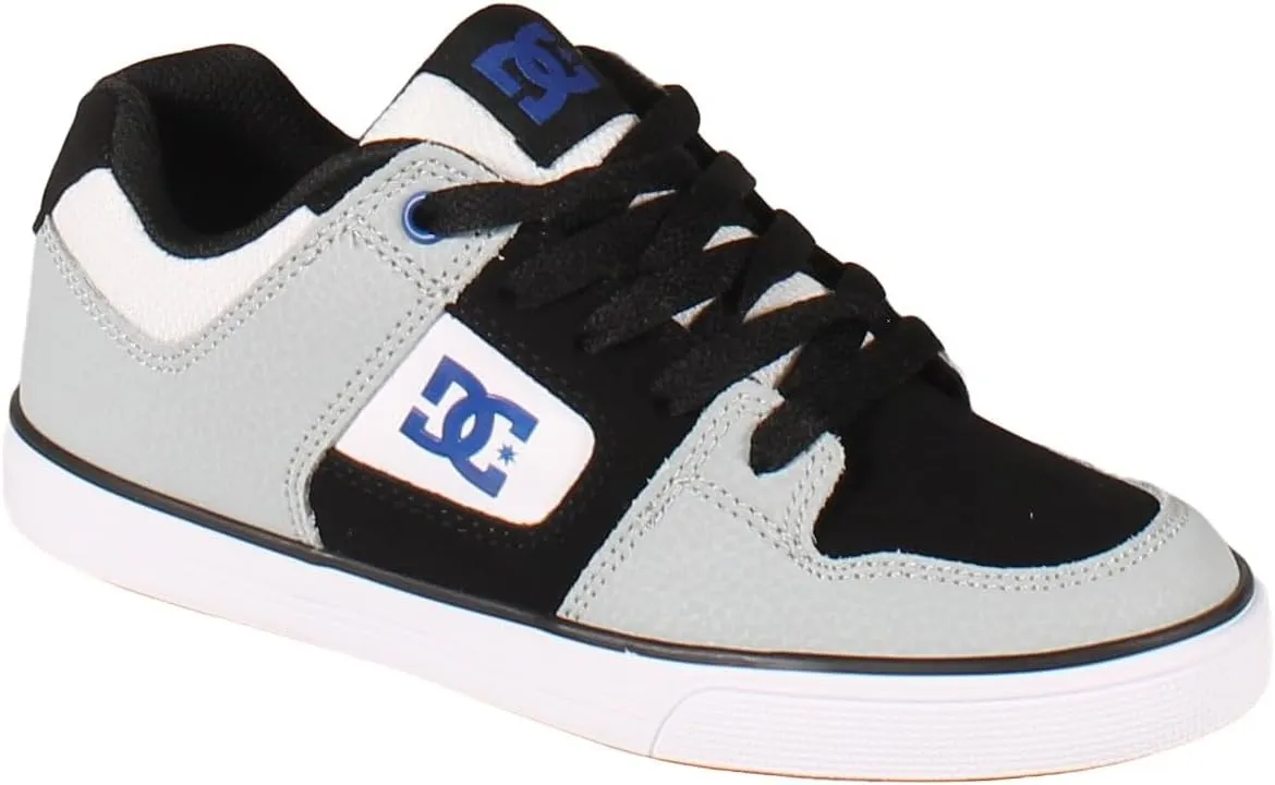 DC Boy's Pure Skate Shoe, White, 1 Little Kid