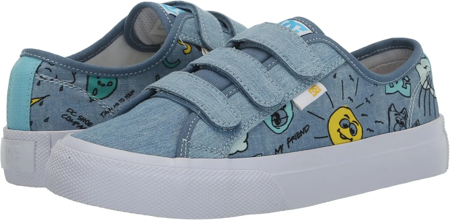 DC Girl's Unisex-Child Manual V Skate Shoe