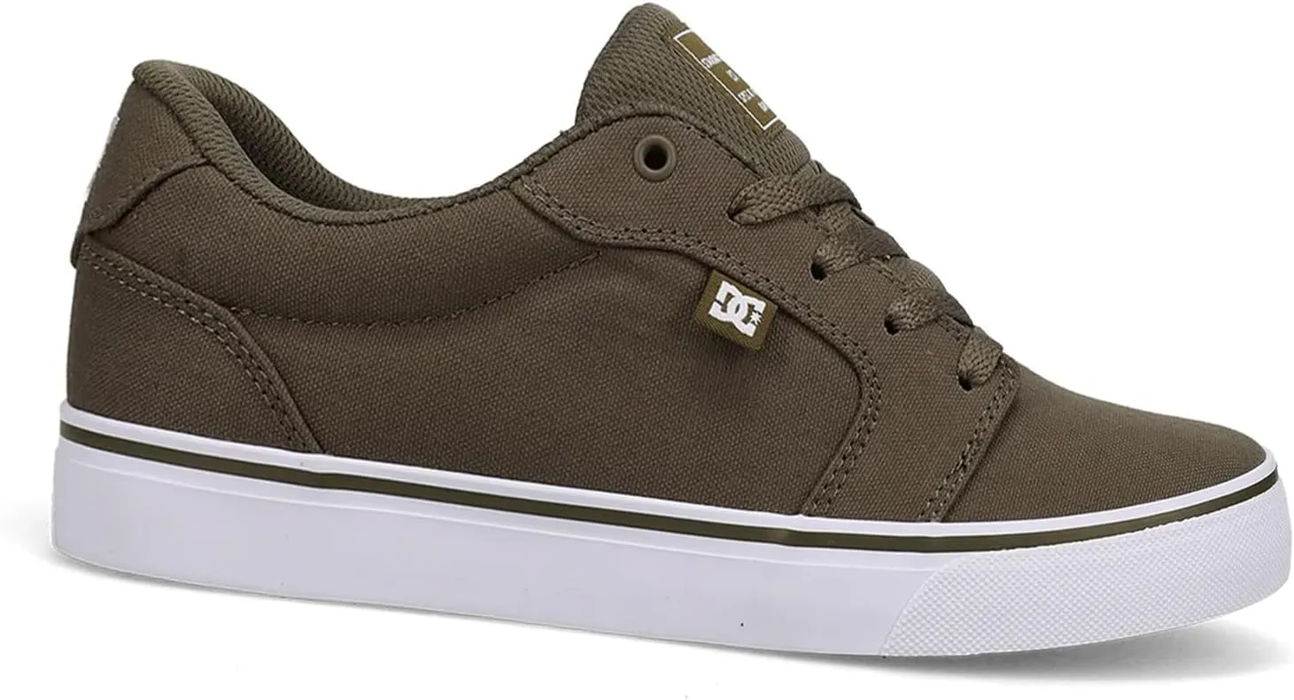 DC Men's Anvil TX Skate Shoe, Light Olive, 9