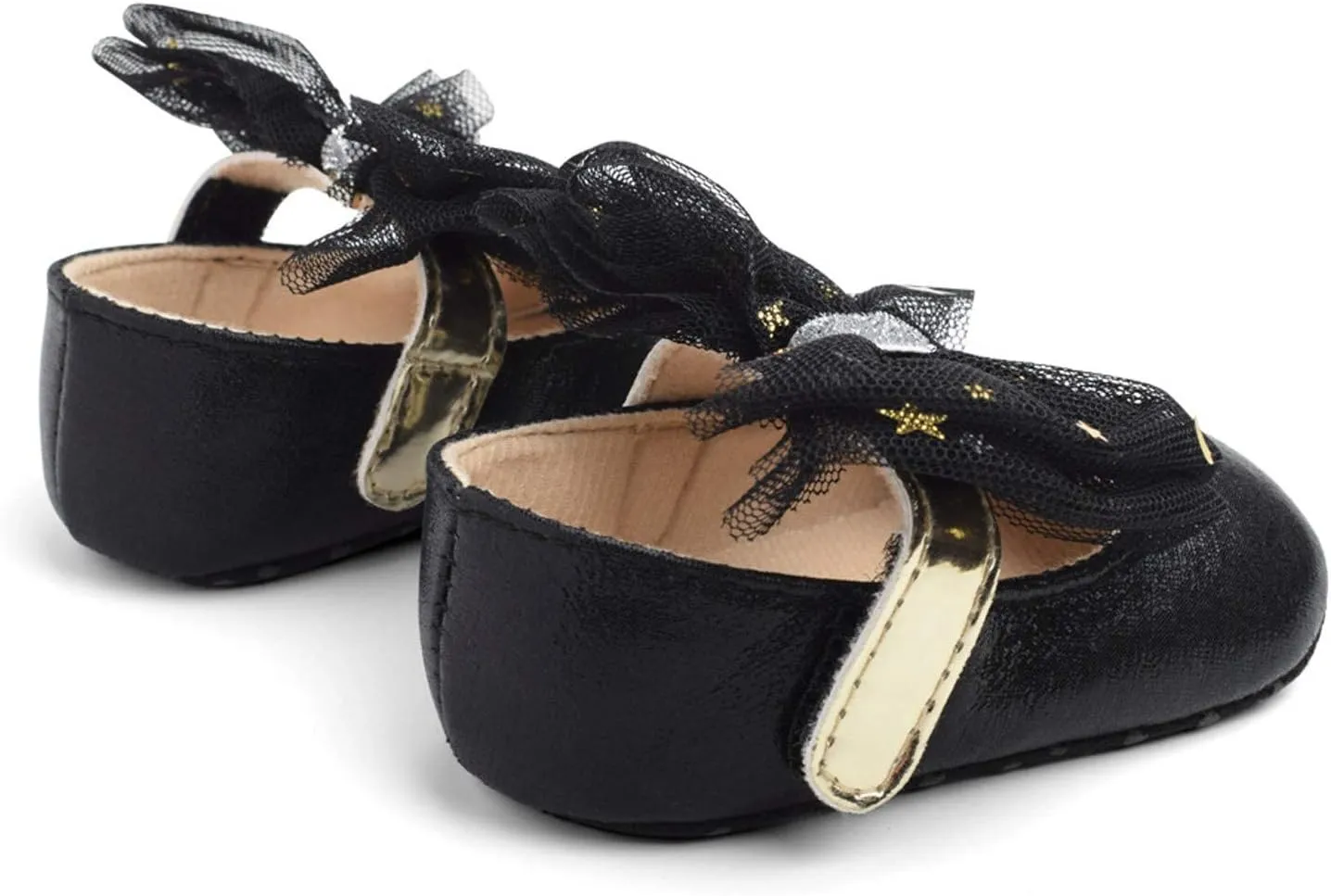 DEESEE(TM)_Home Baby Shoes, Baby Girls Mary Janes Flat Bowknot Rubber Sole First Walker Princess Dress Shoes
