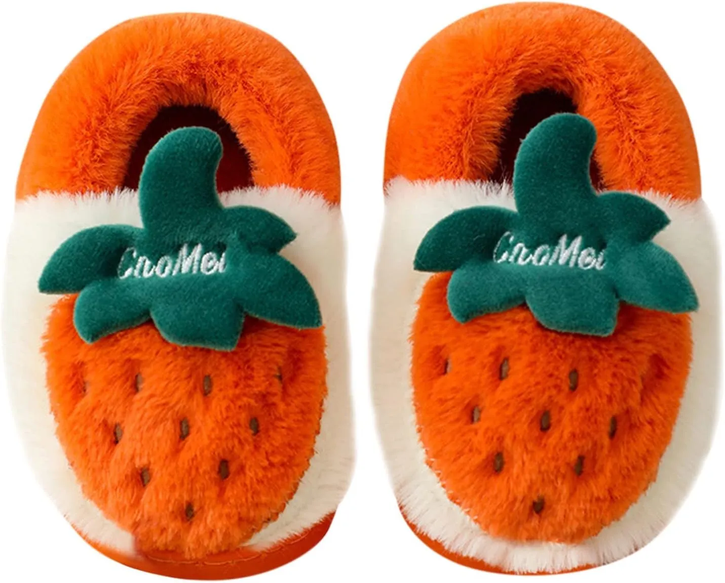 EnJoCho 4-11 Years Kids Cotton Bedroom Slippers - Girl Boy Cartoon Strawberry House Slippers Winter (B-1#16, 8-9 Years)