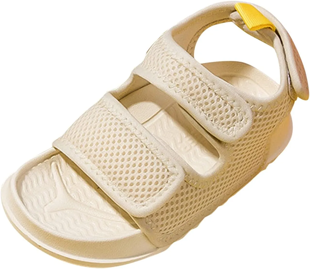 EnJoCho Kids Shoes,Summer Baby Infant Girls Sandals Solid Mesh EVA Soft Sole Non-Slip Open Toe First Walkers Shoes (Beige-06#b, 18-24 Months)
