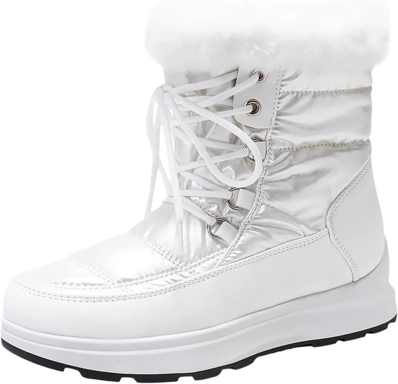 Fashion Snow Boots for Women Flat Flat Keep Warm Snow Boots Comfortable Mid Boots Shoes Womens Snow Boots