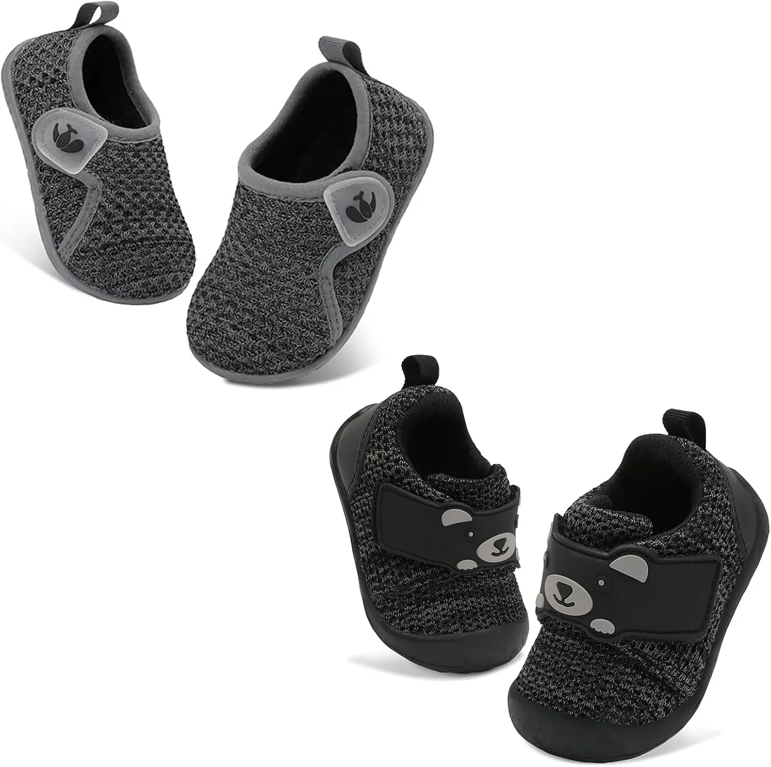FEETCITY Baby First Walking Shoes Boys Girls Toddler Sneakers Anti-Slip Newborn Crib Shoes Baby Slip On Shoes
