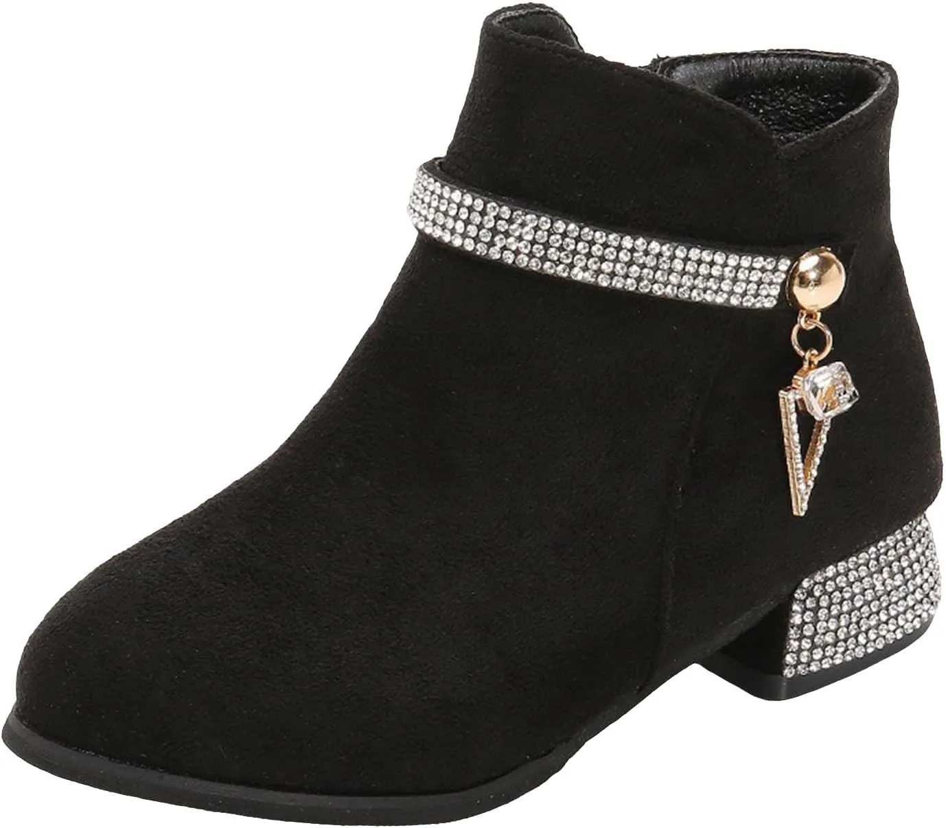 Girls Ankle Boots Side Zipper Cowboy Boots Non Slip Short Boots Casual Cowgirl Boots for Toddler Little Kid Big Kid