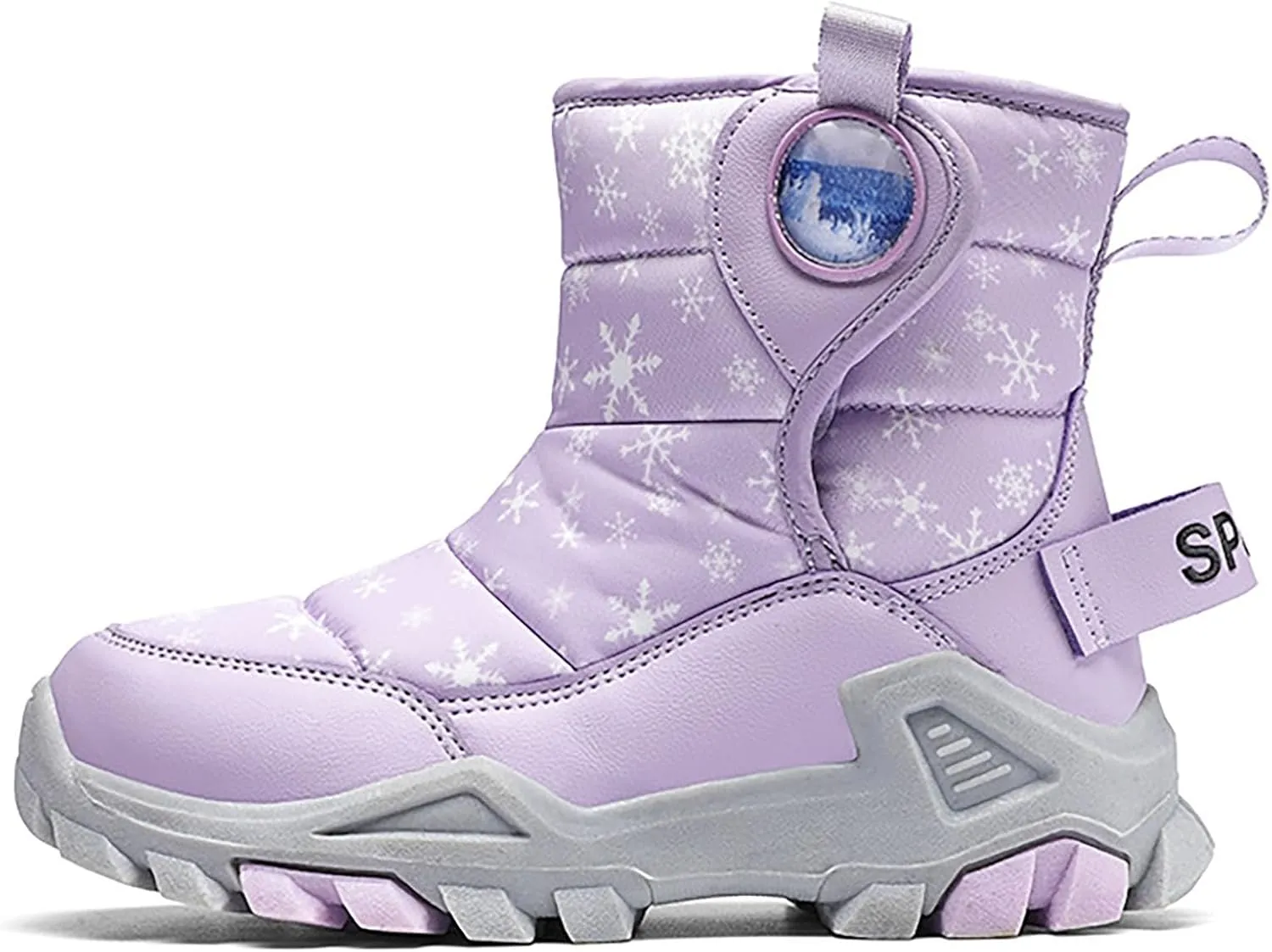 Girls Boys Snow Boots Outdoor Warm Comfortable Non Slip Mid Calf Padded Small Big Kids Winter Shoes Toddler Shoes Winter