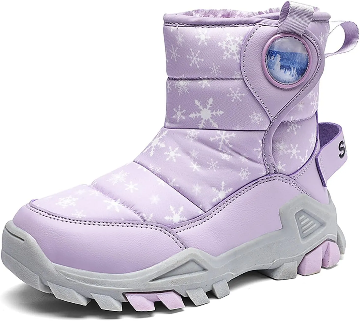 Girls Boys Snow Boots Outdoor Warm Comfortable Non Slip Mid Calf Padded Small Big Kids Winter Shoes Toddler Shoes Winter