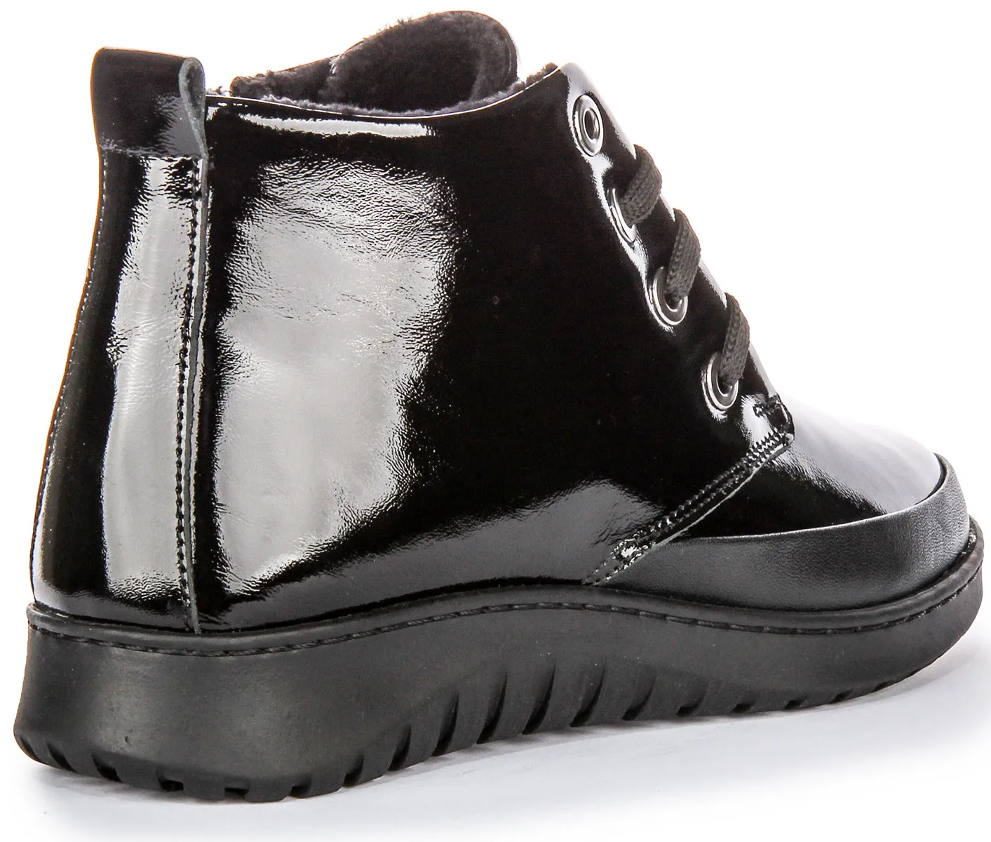 Justinreess England Maggie In Black Patent For Women