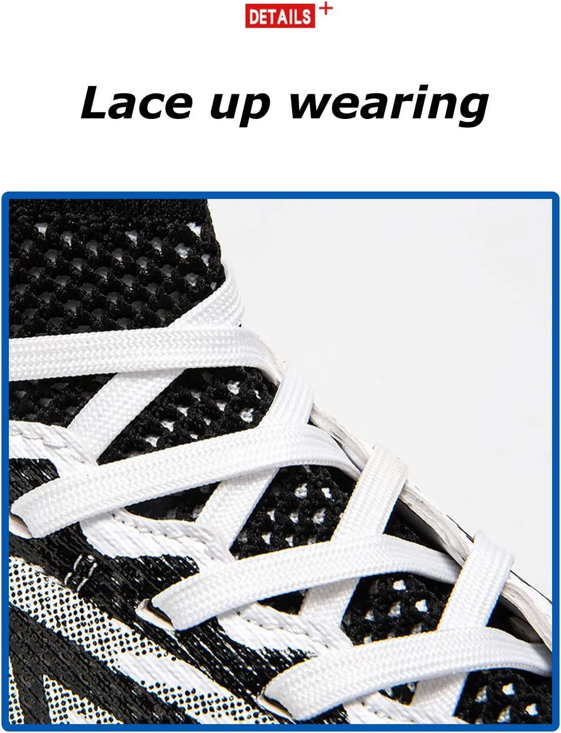 Kervaky Men's Football Shoes - Blue - Modern Style - Lace-Up - Round Toe - Flat Heel - Mesh Outer - EVA Insole - Moderate Cushioning - Spikes - Soccer - Sports - All Seasons