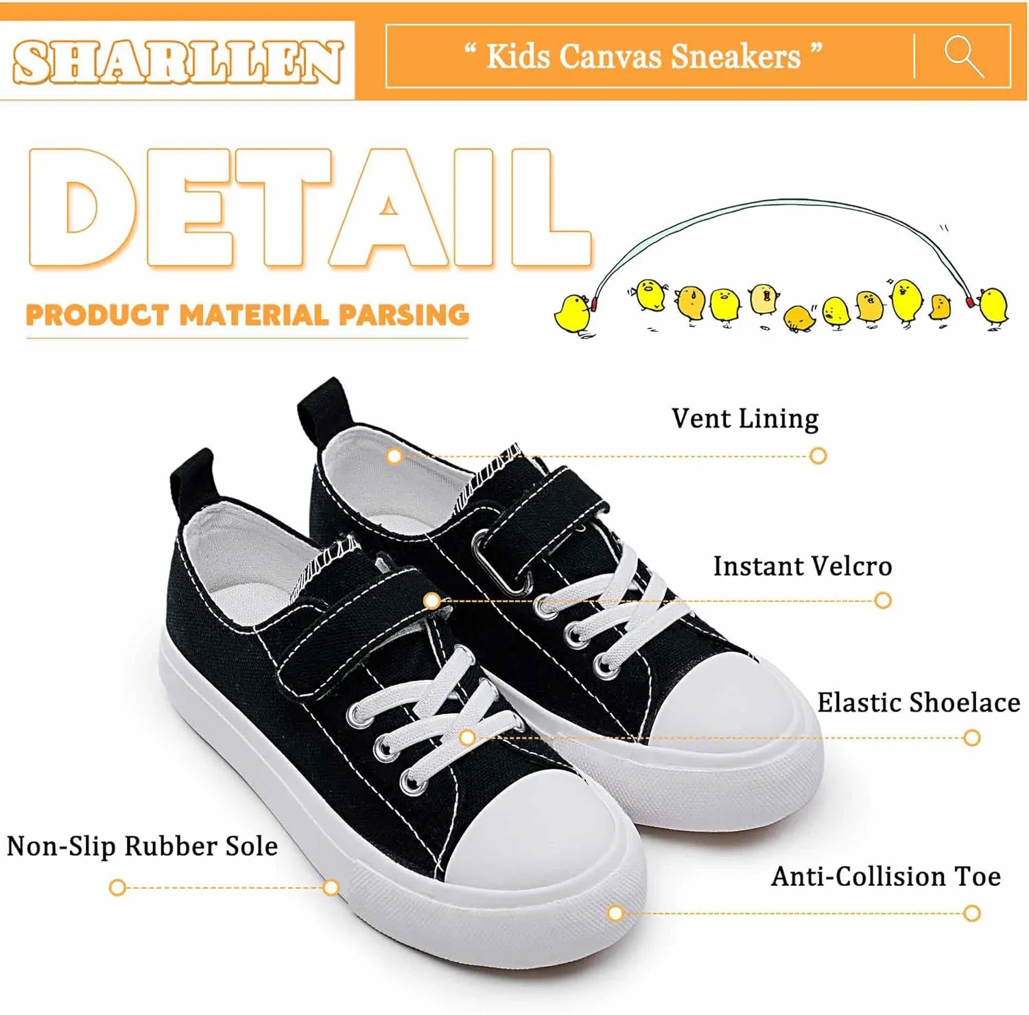 Kids Canvas Sneakers for Boys Girls Lace-up Canvas Shoes Low Top Toddler Walking Shoes Casual Lightweight Adjustable Strap Big Kid Running Sneakers