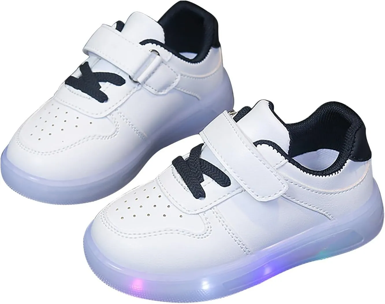 Kids Light Up Sneakers LED Flashing Tennis Shoes for Boys Girls Lightweight Breathable Walking Shoes for Toddler
