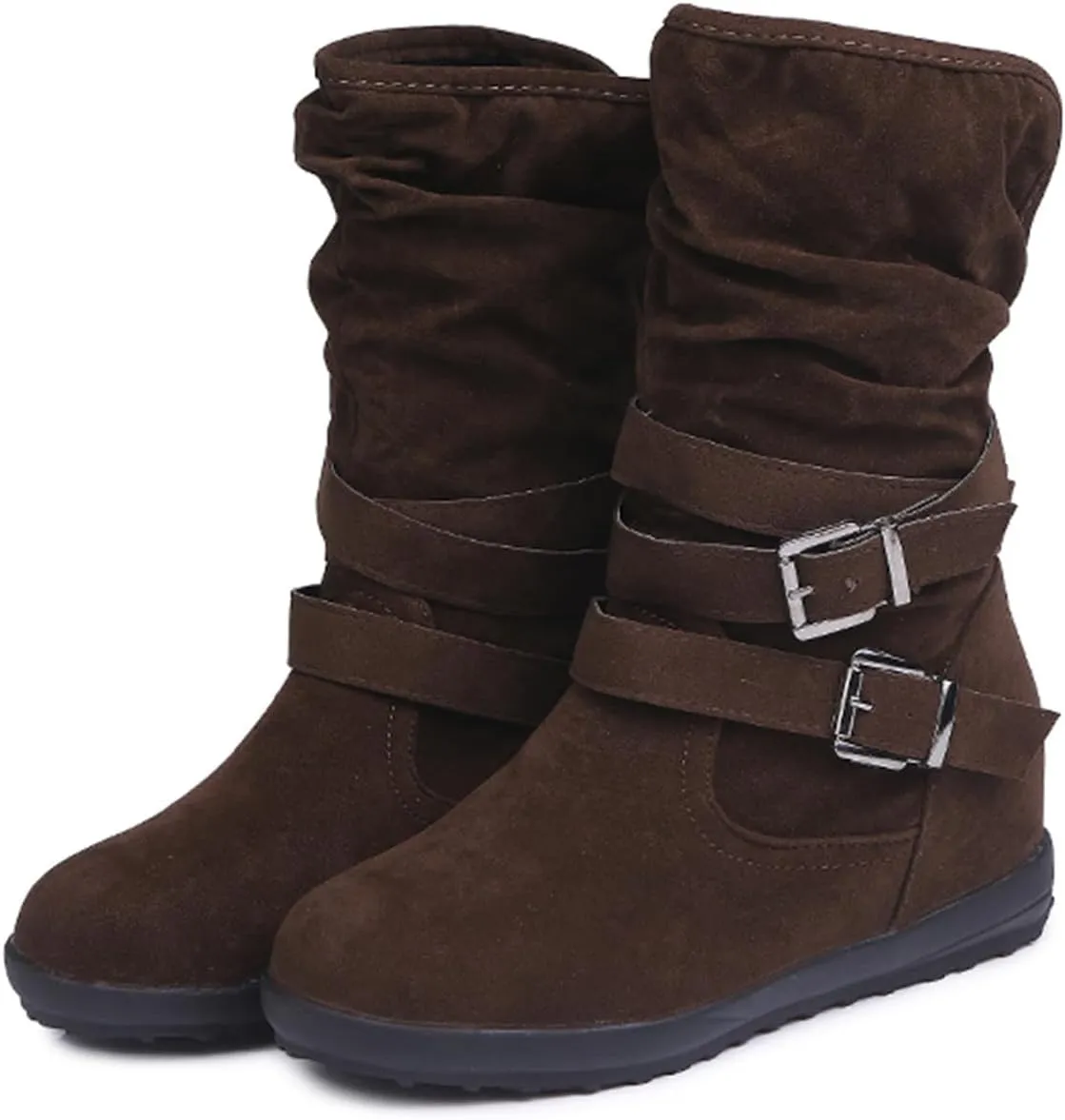Ladmiple Winter Boots For Women Cute Snow Boots Fashion Casual Warm Outdoor Classic Faux Fur Lined Slip On Ankle Boots