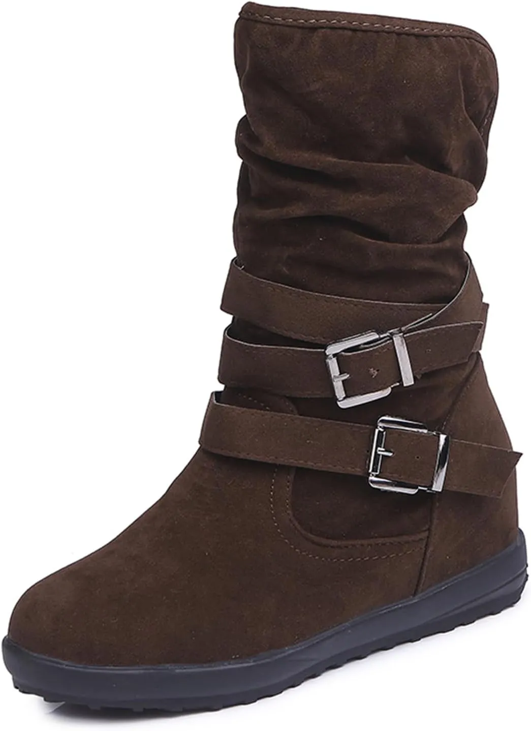 Ladmiple Winter Boots For Women Cute Snow Boots Fashion Casual Warm Outdoor Classic Faux Fur Lined Slip On Ankle Boots