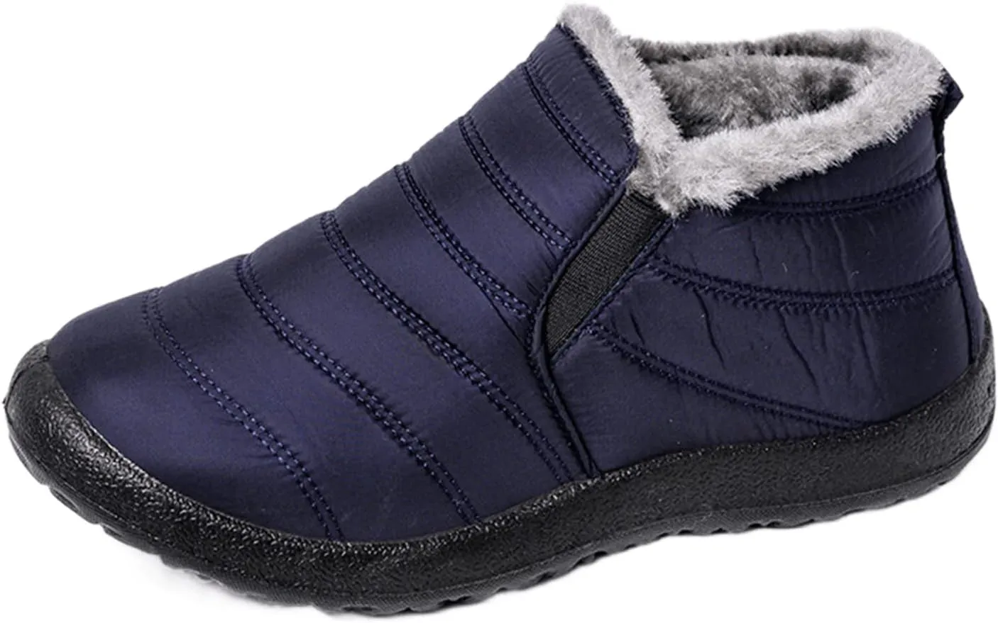 Ladmiple Winter Boots For Women Waterproof Snow Wide Width Fur Lining Comfortable Slip On Outdoor Warm Ankle Booties