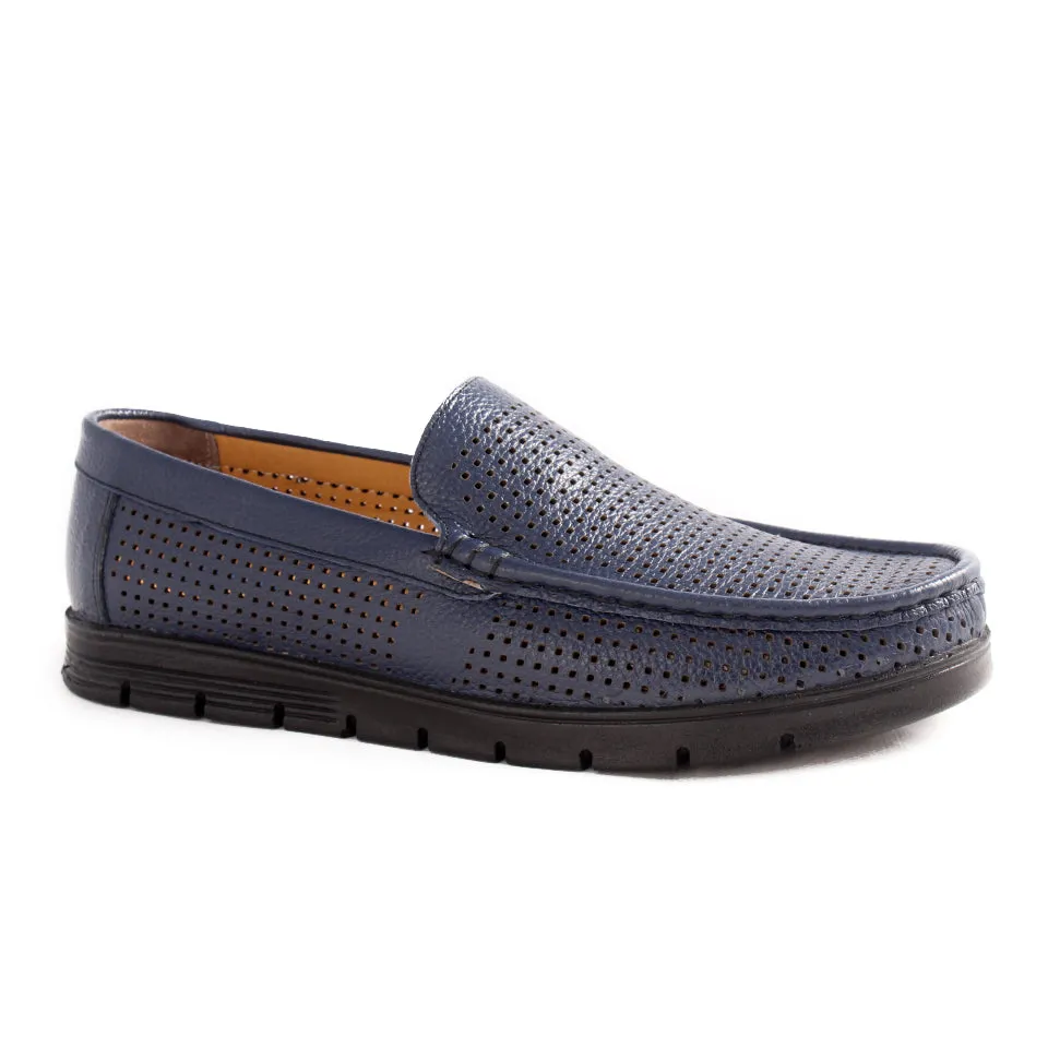 men comfortable medical shoes / navy/ made in Turkey -7801