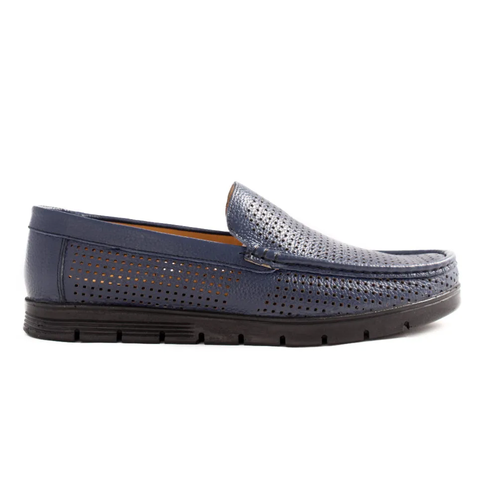 men comfortable medical shoes / navy/ made in Turkey -7801