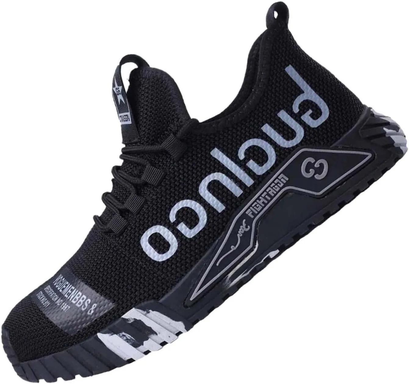 Men Women Indestructible Work Shoes,Lightweight Safety Shoes Slip Resistant Work Sneaker Breathable Puncture Proof Shoes
