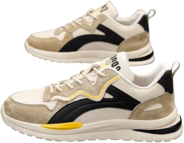 Men's Fashion Street Style Colorful Block Skate Shoes, Comfortable Non-Slip Casual Lace-Up Sneakers for Men's Outdoor Activities