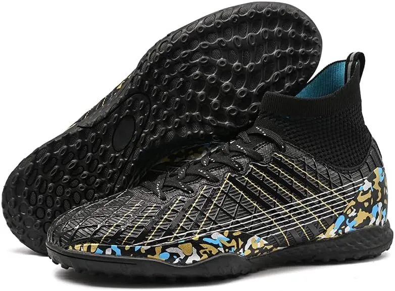 Men's Football Boots TF Futsal Shoes Tennis Sneakers high top Breathable Football Shoes