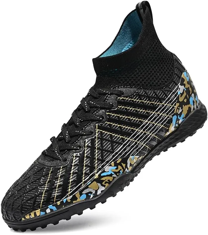 Men's Football Boots TF Futsal Shoes Tennis Sneakers high top Breathable Football Shoes