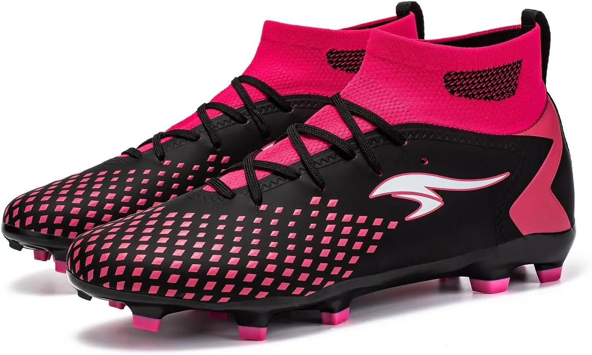 Men's Professional Competition Soccer Shoes, Protective, wear-Resistant, high top, Breathable Football Shoes