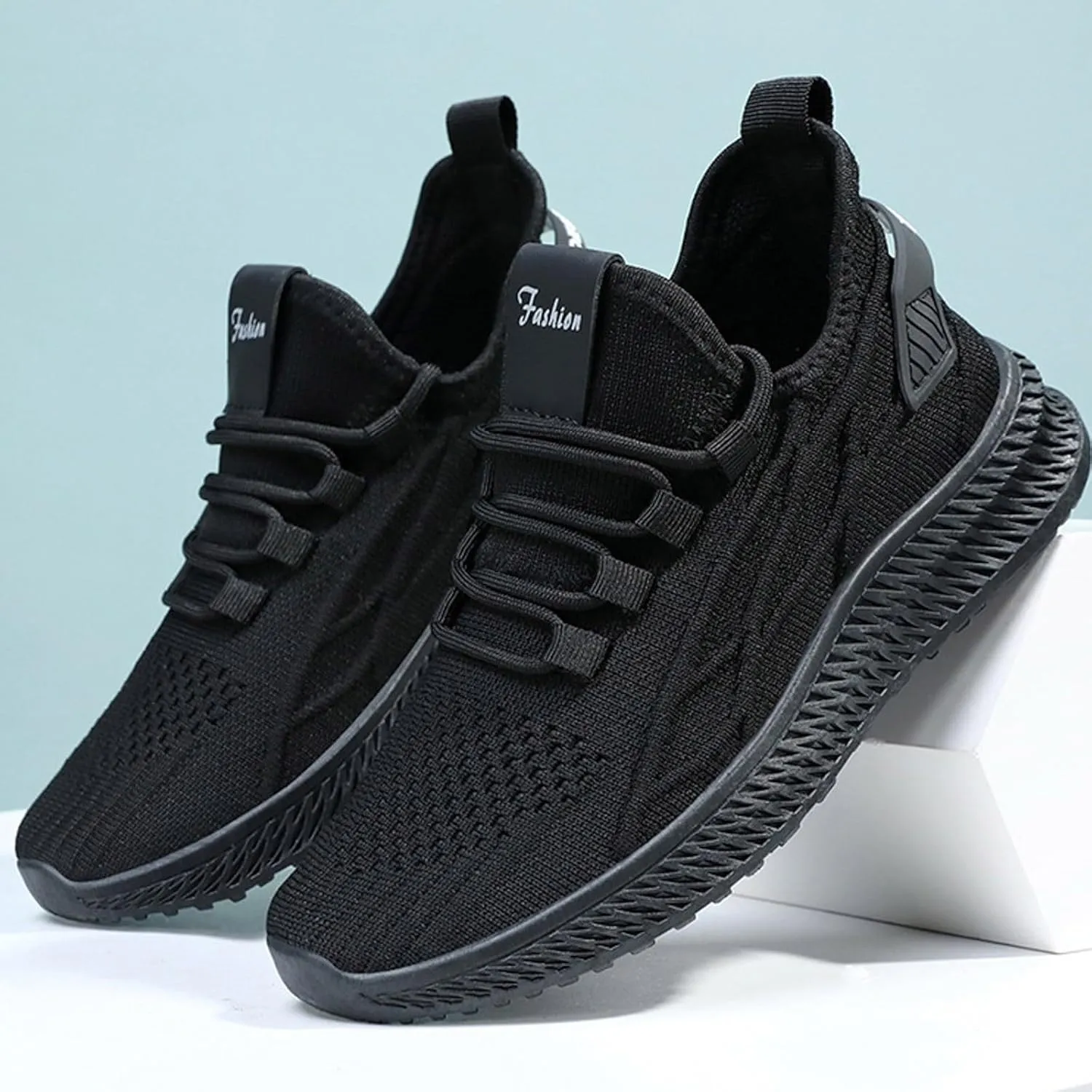 Mesh Slip On Black Non Slip Shoes for Women, Work Shoes & Restaurant Sneakers - Comfortable Gym Workout Work