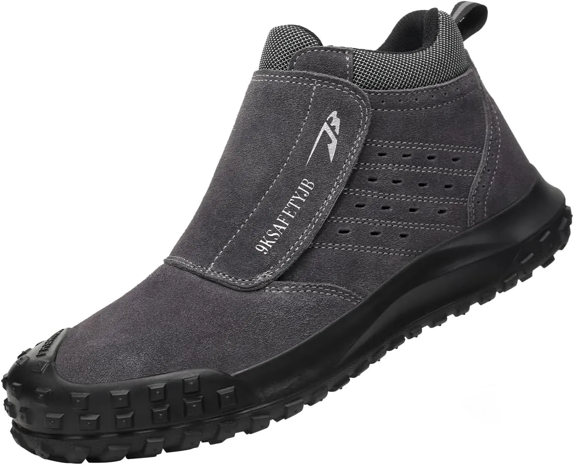 Micoklinlin Steel Toe Welding Shoes for Women Anti-Scald Work Safety Shoes Non-Slip Puncture Proof Work Boots