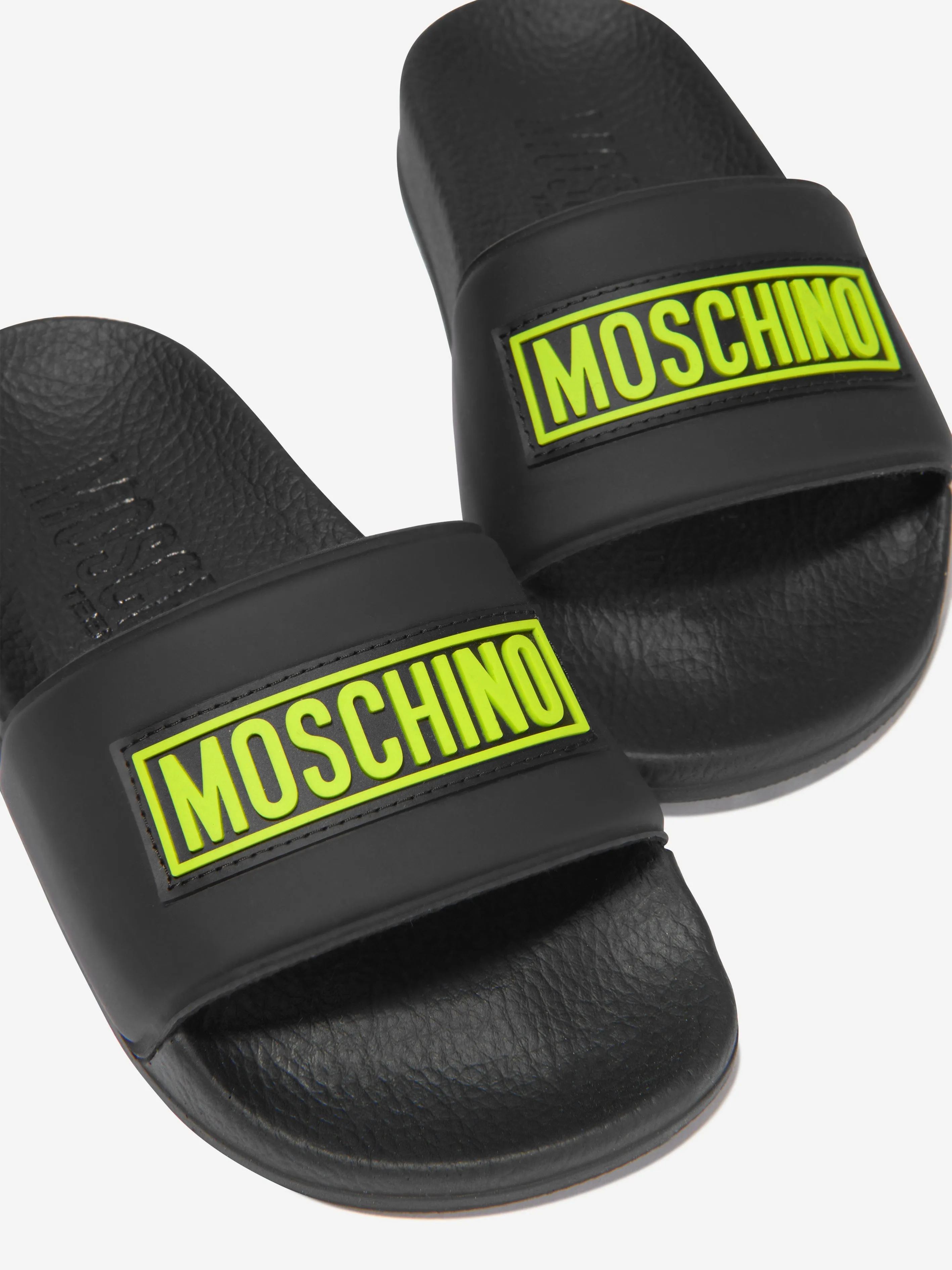 Moschino Unisex PVC Logo Sliders
