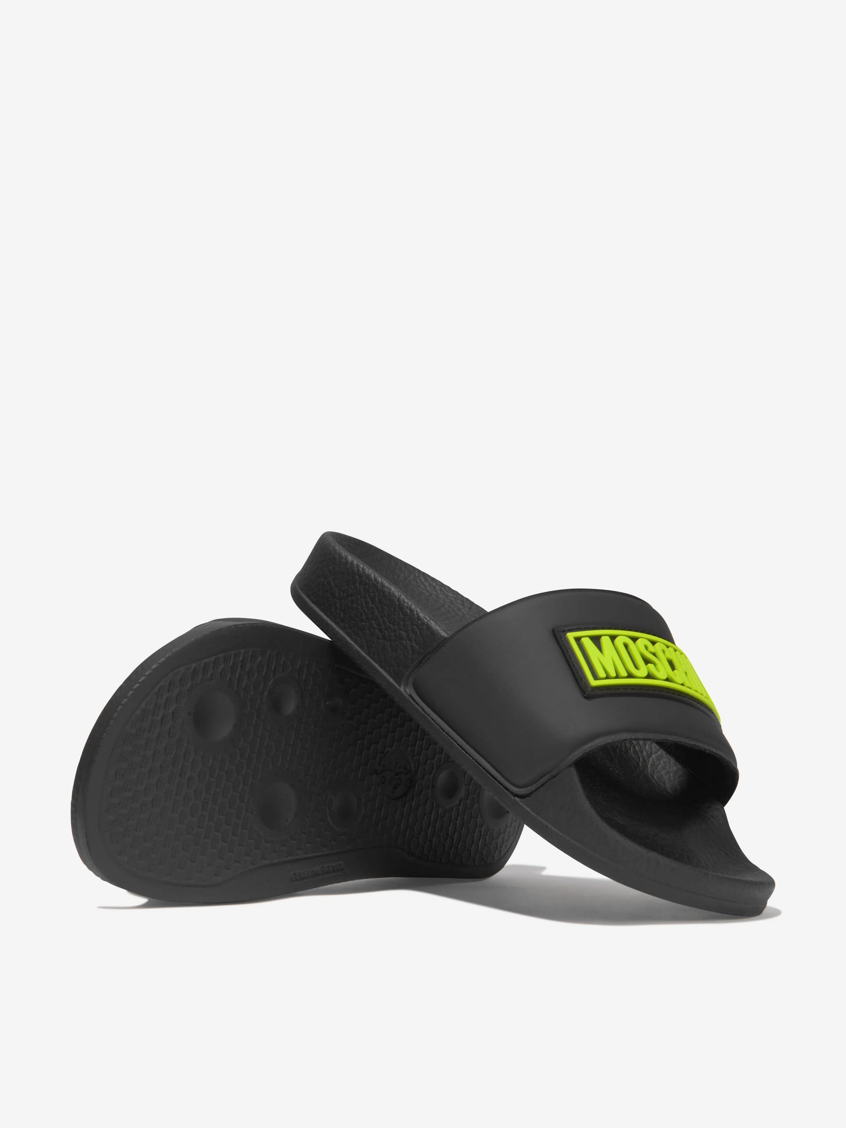 Moschino Unisex PVC Logo Sliders