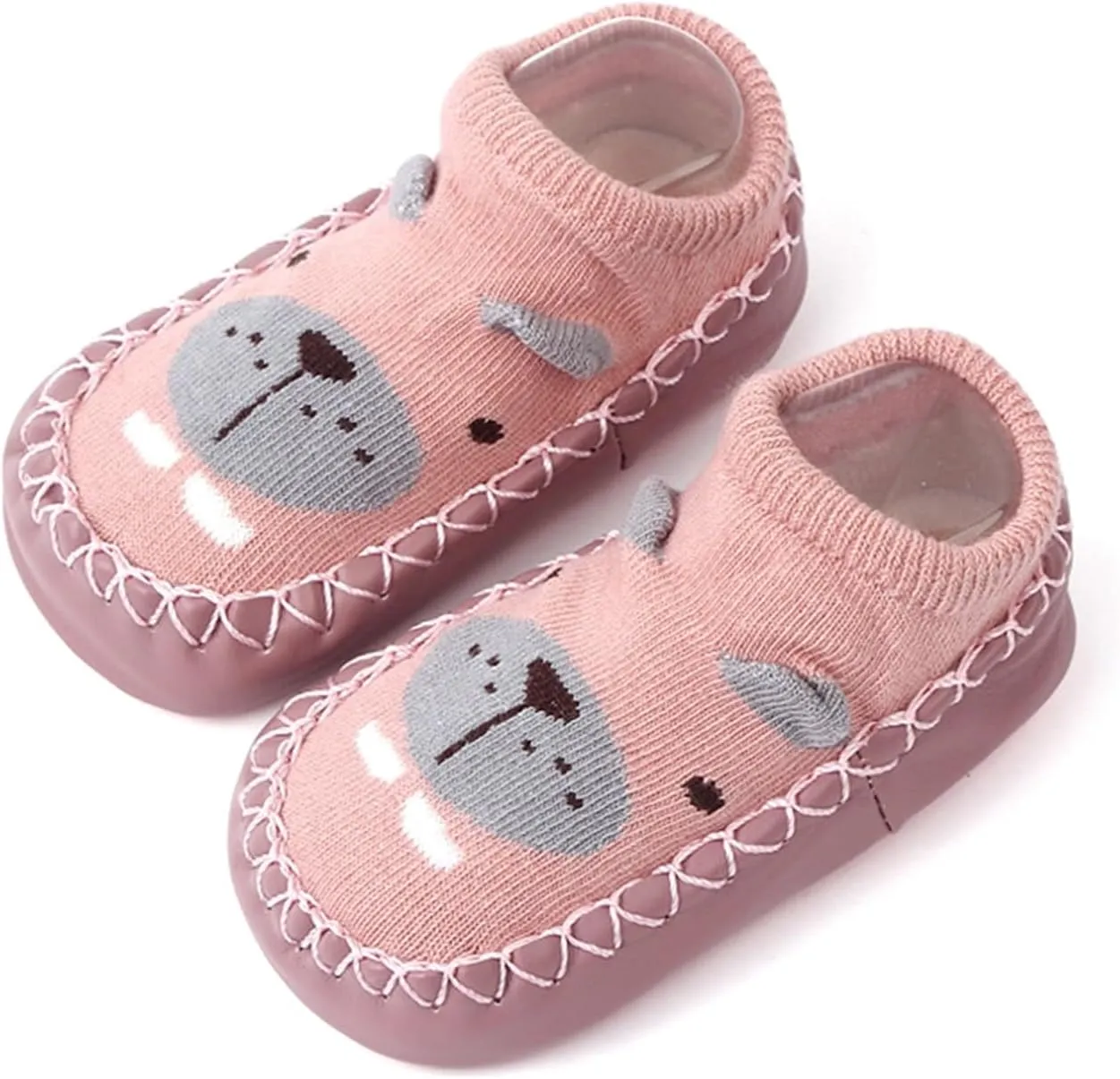 Newborn Baby Boy Girl Cozy Socks Shoes Non Slip Soft Sole Cartoon Animal Floor Socks Kids First Walking Shoes