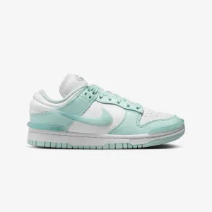 Nike | WMN'S DUNK LOW TWIST  { SUMMIT WHITE/JADE ICE