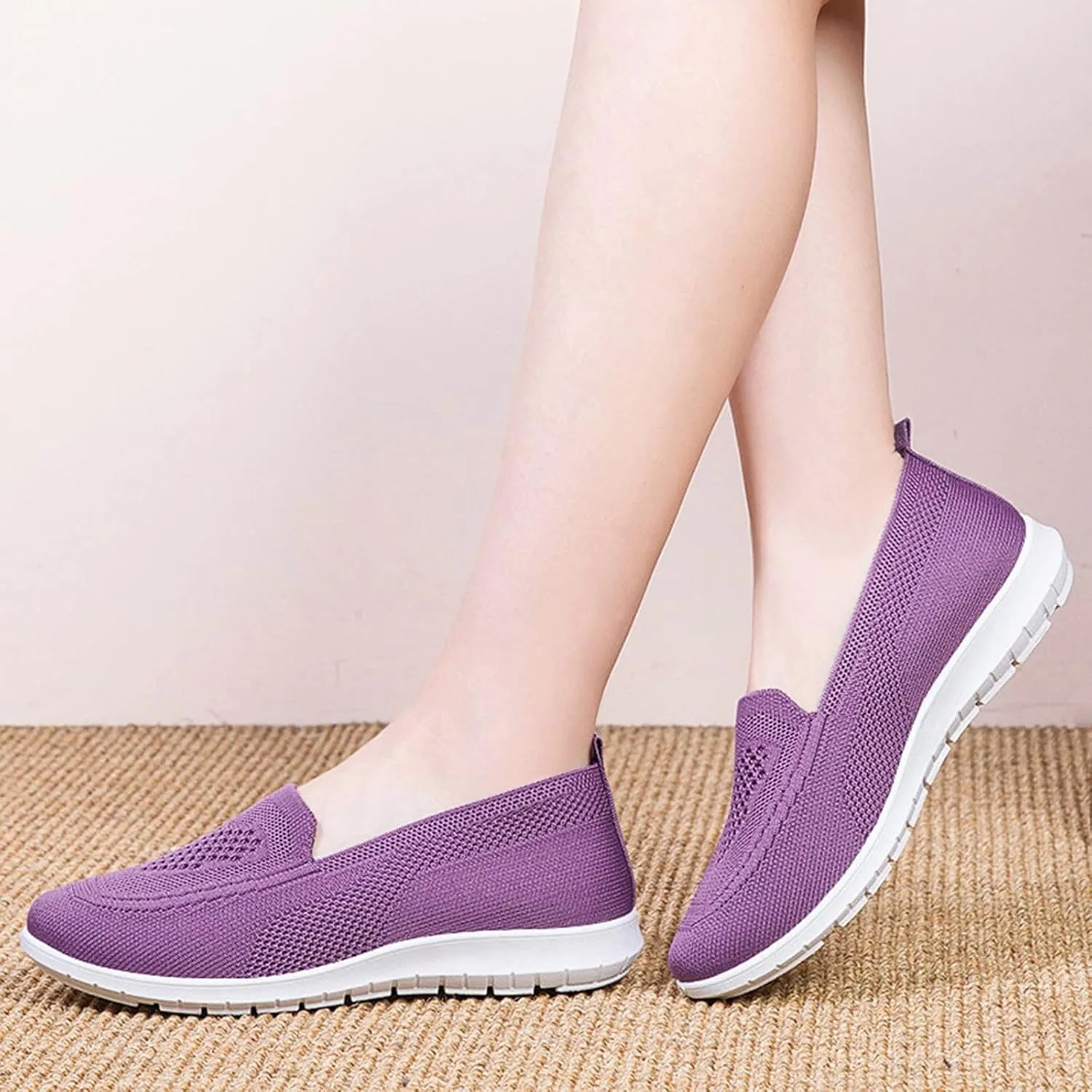 Orthopedic Shoes for Women Soft Slip On Sneakers Breathable Walking Shoes 2024 New Platform Sneaker with Arch Support