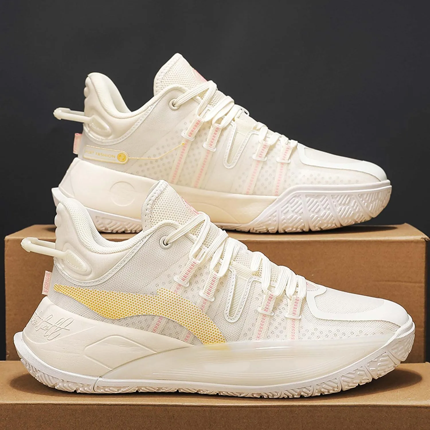 Professional Basketball Shoes Couple Fashion Running Sneakers Wearable Cushioning Youth Basketball Shoes